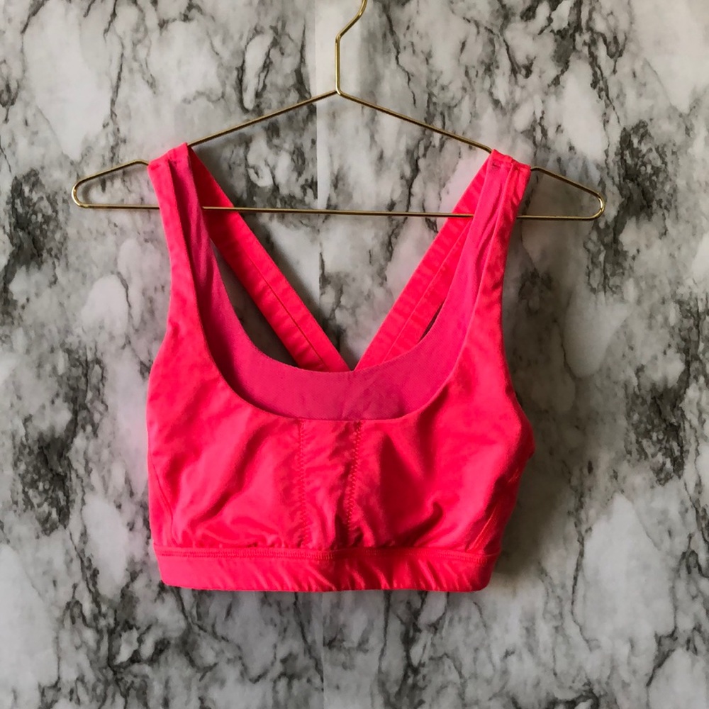 Lululemon Run Your Stuff Pink Sports Bra 8